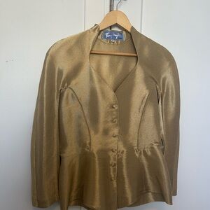 Vintage 1980’s Thierry Mugler Gold Blazer size 42
